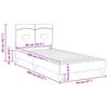 vidaXL Bedframe voor kinderen met hoofdbord Roze 90 x 200 cm Stof