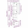 vidaXL Highboard Artisan Eiken 34,5 x 34 x 180 cm Bewerkt hout