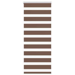 vidaXL Zebra rolgordijn 55x150 cm stofbreedte 50,9 cm polyester bruin