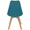 vidaXL Eetkamerstoelen 4 st kunststof turquoise