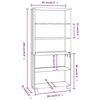 vidaXL Hoge kast HAMAR massief grenenhout wit
