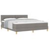 vidaXL Boxspringbed met matras met hoofdeinde Taupe 180 x 200 cm Stof