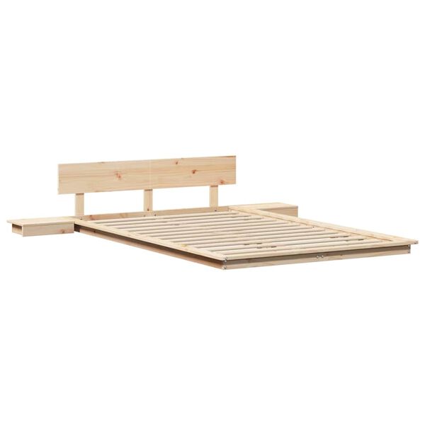 vidaXL Bedframe Bruin 140 x 190 cm Hout