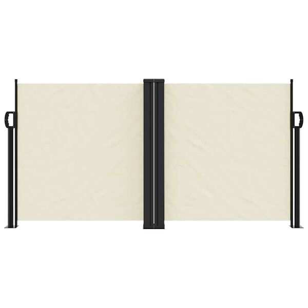 vidaXL Windscherm uittrekbaar 120x600 cm cr&egrave;me