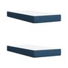 vidaXL Boxspring met matras stof blauw 200x200 cm