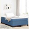 vidaXL Boxspringbed Blauw en Wit 120 x 190 cm Katoen Stof