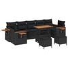 vidaXL Tuinbankenset 10 st Zwart poly rattan