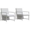 vidaXL Fauteuils 2 st met chroom frame kunstleer wit