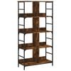 vidaXL Boekenrek 78,5x33x153 cm bewerkt hout gerookt eikenkleurig