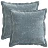 vidaXL Kussensloop 2 st HOUTEN Lichtblauw 45 x 45 cm Chenille Stof