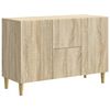 vidaXL Dressoir met lade Sonoma Eiken 89 x 34,5 x 60 cm Bewerkt hout