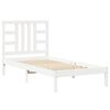 vidaXL Bedframe massief hout wit 90x190 cm