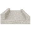 vidaXL Wandschappen 2 st 40x9x3 cm betongrijs