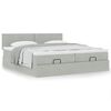 vidaXL Ottoman bed met matrassen 180x200cm fluweel lichtgrijs