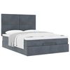 vidaXL Ottoman bed met matrassen 140x200cm fluweel donkergrijs