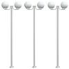 vidaXL Buitenvloerlampen 3 st 215 cm roestvrij staal zilverkleurig