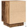 vidaXL Nachtkastjes met led-verlichting 2 st 38x34x50 cm oud hout