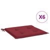 vidaXL Tuinstoelkussens 6 st 50x50x4 cm oxford stof wijnrood