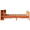 vidaXL Bed met boekenkast zonder matras grenenhout wasbruin 140x190 cm