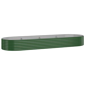 vidaXL Plantenbak 322x100x36 cm gegalvaniseerd staal groen