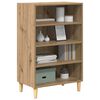 vidaXL Dressoir Artisan Eiken 57 x 35 x 89.5 cm Bewerkt hout