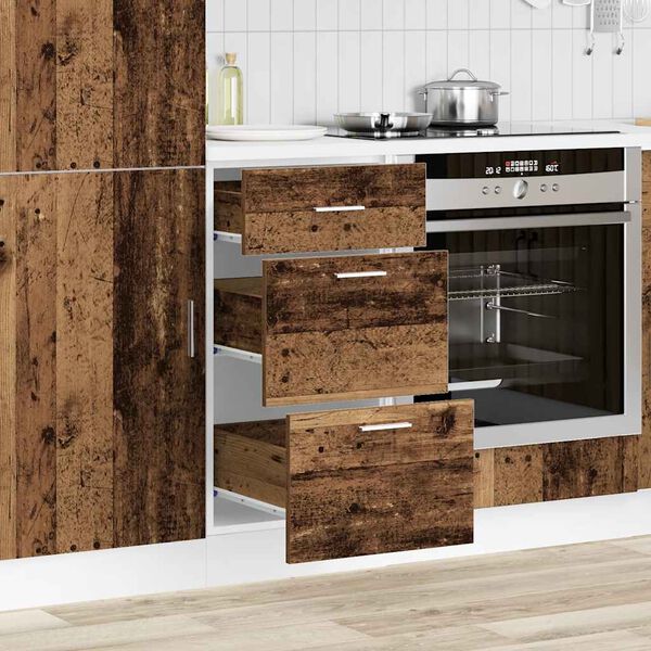 vidaXL Onderkast Lyon 40x46x81,5 cm bewerkt hout oud houtkleurig