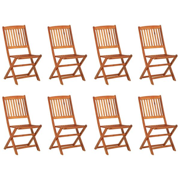 vidaXL 9-delige Tuinset 220x90x75 cm massief acaciahout