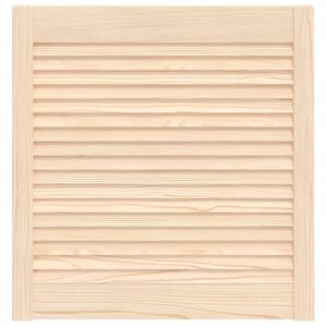vidaXL Kastdeur met lamellen 61,5x59,4 cm massief grenenhout