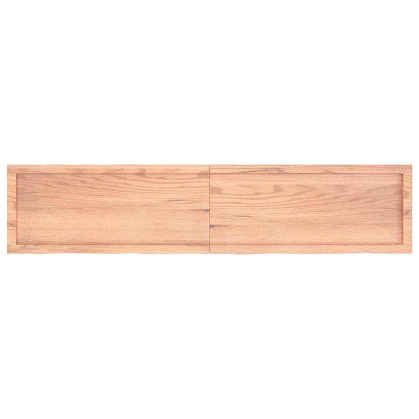 vidaXL Wastafelblad 180x40x(2-4) cm behandeld massief hout lichtbruin