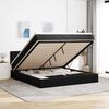 vidaXL Ottoman bed met matras 160x200cm fluweel zwart