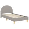 vidaXL Bedframe voor kinderen met hoofdbord Lichtgrijs 80 x 160 cm