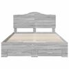 vidaXL Bedframe met hoofdeinde Grijs Sonoma 140 x 190 cm Bewerkt hout