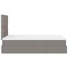 vidaXL Ottoman bed met matras 120x190 cm stof taupe
