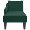 vidaXL Chaise longue met rechterarmleuning fluweel donkergroen