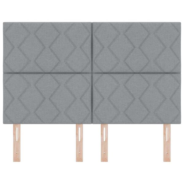 vidaXL Hoofdbord met hoofdeinde Lichtgrijs 160 cm Nep Leer