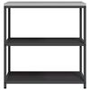 vidaXL Keukenopslag met plank met opslag Zwart 60 x 50 x 92 cm Staal