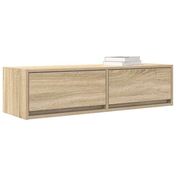 vidaXL TV-kast met lade Sonoma eiken 100 x 31 x 25,5 cm Bewerkt hout