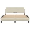 vidaXL Bedframe "Dover" 120x200 cm stof cr&egrave;mekleurig