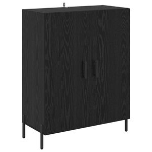 vidaXL Dressoir Zwart Eiken 69,5 x 34 x 90 cm Bewerkt hout