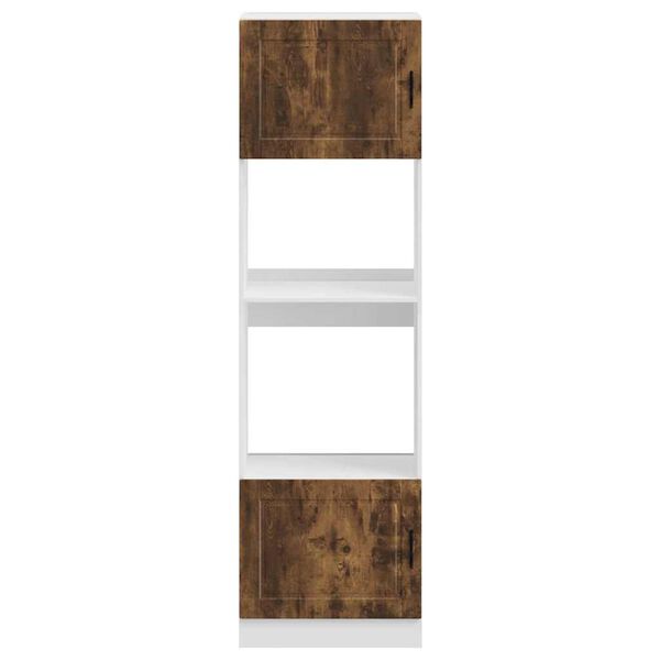 vidaXL Ovenkasten 2 st Porto bewerkt hout gerookt eikenkleurig