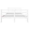 vidaXL Bedframe massief hout wit 140x190 cm