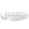 vidaXL 11-delige Loungeset massief grenenhout wit