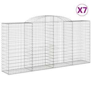 vidaXL Schanskorven 7 st gewelfd 300x50x140/160 cm ijzer