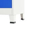 vidaXL Lockerkast met 2 deuren 90x40x180 cm metaal grijs en blauw