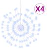 vidaXL Kerstverlichting vuurwerk 4 st 140 koudwitte LED's 17 cm