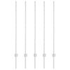 vidaXL Afrasteringspaal 5 pcs Zilver 120 cm Staal