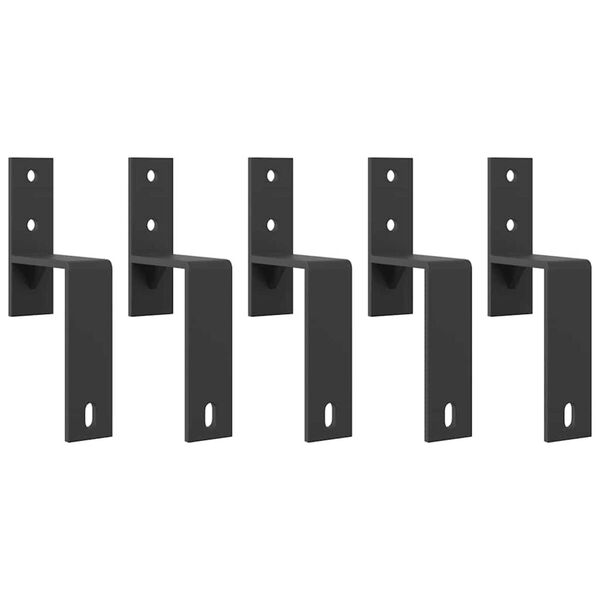 vidaXL Doos met onderdelen voor schuifdeur 213,5 cm staal zwart