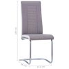 vidaXL Eetkamerstoelen 2 st stof taupe