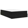 vidaXL Bedframe met matras 2 pcs Zwart Fluweel
