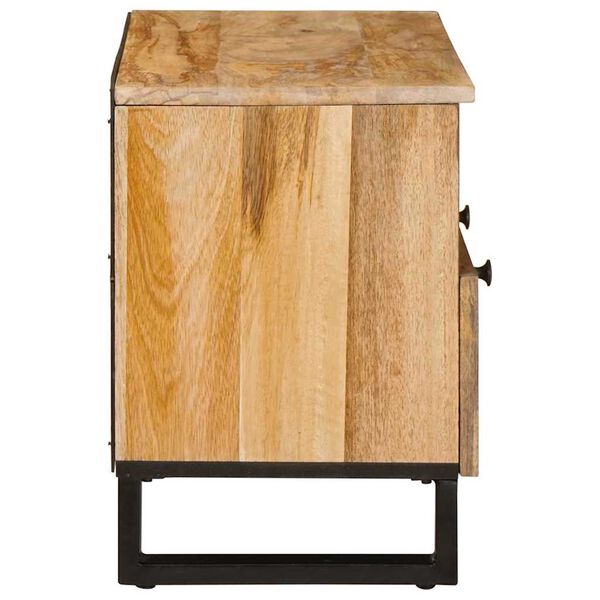 vidaXL TV-kast met lade Bruin 70 x 33 x 46 cm Massief Mango Hout
